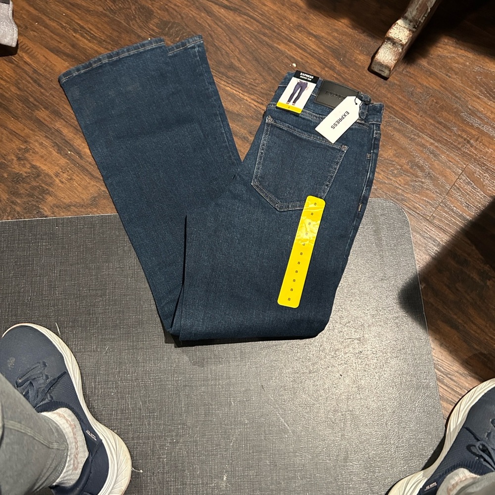 Express Women's Boot Cut Jeans in Dark Blue
